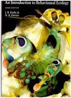 An Introduction to Behavioural Ecology, 3rd Edition