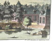 BERGKVARA SLOTT, Småland. Handkol. kopparstick ur "Suecian" 