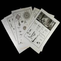 FYRVERKERIER. ARTIFICIER. 7 kopparstuckna planscher,