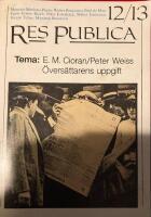 Res publica :  Symposions teoretiska och litter&auml;ra tidskrift 12/13