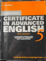 Cambridge Certificate in advanced English