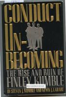 Conduct Unbecoming. The rise and ruin of Finley, Kumble