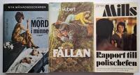Bokpaket, deckare: MORD I MINNE + F&Auml;LLAN + RAPPORT TILL POLISCHEFEN