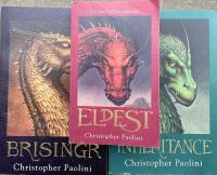 Book 2-4 of The Inheritance cycle. 2: Eldest, 3: Brisingr, 4: Inheritance