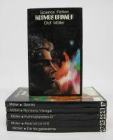 6 st. JAKTRYMDSKEPP X12 serien: Kosmos brinner + Gemini + Rymdens vikingar + Kvinnoplaneten Q + Asteroid p&aring; drift + De tre galaxerna