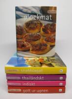 5 st. b&ouml;cker i Parragons ALLA TIDERS serie: Alla tiders plockmat + Alla tiders snabblagat + Alla tiders thail&auml;ndskt + Alla tiders indiskt + Alla tiders gott ur ugnen - L&auml;ckert och l&auml;ttlagat steg f&ouml;r steg
