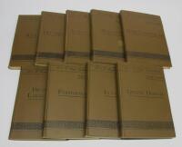 9 st. b&ouml;cker av WALTER SCOTT: Quentin Durward + Ivanhoe + Fornforskaren + Bruden af Lammermoor. En saga om Montrose + Sankt Valentins dag eller Den vackra flickan i Perth + Woodstock eller rojalisten + Rob Roy + Det farliga slottet. Den svarta dv&auml;rgen + Nigels &auml;fventyr