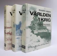Komplett serie Reader's Digests V&Auml;RLDEN I KRIG - Andra v&auml;rldskriget i ord, bild och kartor. Del 1 Fr&aring;n M&uuml;nchen till Pearl Harbor. Del 2 Fr&aring;n Pearl Harbor till Stalingrad. Del 3 Fr&aring;n Stalingrad till Hiroshima 