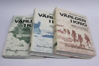 Komplett serie Reader's Digests V&Auml;RLDEN I KRIG - Andra v&auml;rldskriget i ord, bild och kartor. Del 1 Fr&aring;n M&uuml;nchen till Pearl Harbor. Del 2 Fr&aring;n Pearl Harbor till Stalingrad. Del 3 Fr&aring;n Stalingrad till Hiroshima 