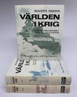 Komplett serie Reader's Digests V&Auml;RLDEN I KRIG - Andra v&auml;rldskriget i ord, bild och kartor. Del 1 Fr&aring;n M&uuml;nchen till Pearl Harbor. Del 2 Fr&aring;n Pearl Harbor till Stalingrad. Del 3 Fr&aring;n Stalingrad till Hiroshima 