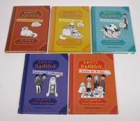 5 st. b&ouml;cker i EMRES HANDBOK serie: 1 Emres handbok i konsten att skaffa sig v&auml;nner ...och ov&auml;nner 2. Emres handbok i konsten att bli k&auml;nd ...och &ouml;k&auml;nd 3. Emres handbok i konsten att fixa en fest ...och f&ouml;rst&ouml;ra en 4. Emres handbok i konsten att  v&aring;ga tr&auml;ffa sp&ouml;ken 5. Emres handbok i konsten att bli ihop ...och slippa