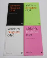 4 st. CITAT-B&Ouml;CKER: V&auml;rldens elakaste citat ? V&auml;rldens roligaste citat + V&auml;rldens fr&auml;ckaste citat + V&auml;rldens giftigaste citat
