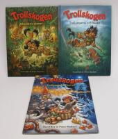 3 st. TROLLSKOGEN b&ouml;cker: Allra b&auml;sta v&auml;nner + Trollungarna och h&auml;xan + Trollungarna firar jul