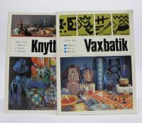 2 st. BATIK-b&ouml;cker: Knytbatik + Vaxbatik  [Material Teknik M&ouml;nster]
