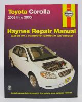 Toyota Corolla (2003 thru 2005) Haynes Repair Manual