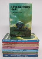 9 st. b&ouml;cker i ALPHA SCIENCE FICTION-SERIEN: F&ouml;r mina synders skull + Mellan tv&aring; v&auml;rldar + En g&aring;ng skall vi alla... + Tidsstr&ouml;mmen + Messias + D&auml;r en g&aring;ng f&aring;glar sj&ouml;ng + Illusionernas stad + Nattens f&aring;ngar + Alpha 1