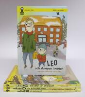4 st. b&ouml;cker komplett l&auml;ttl&auml;st serie om LEO: 1. Leo och klumpen i magen 2. Leo och katten som sprang bort 3. Leo och datorspelet 4. Leo och de l&ouml;sa t&auml;nderna