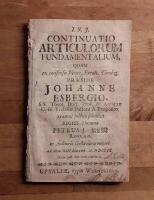 Continuatio articulorum fundamentalium, quam ex consensu vener. facult. theolog. pr&aelig;side Johanne Esbergio ... examini publico submittit regius alumnus Petrus J. Alm Roslag. In auditorio Gustaviano majori ad diem XIII Novemb. anno MDCCIX. horis post meridiem consuetis