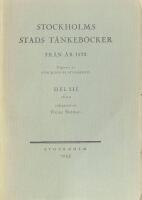 Stockholms stads T&auml;nkeb&ouml;cker fr&aring;n &aring;r 1592 Del III 1600 
