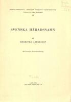 Svenska h&auml;radsnamn - Nomina Germanica 14