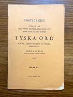 F&ouml;rteckning &ouml;ver ca 1500 Tyska Ord