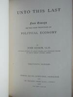 Unto This Last. Four Essays on the First Principles of Political Economy