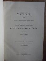 Matrikel &ouml;ver Kongl. Teknologiska Institutets och Kongo. Tekniska H&ouml;gskolans utexaminerade elever f&ouml;r tiden 1850 - 1880