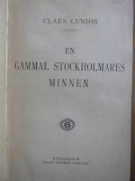 En gammal stockholmares minnen I o II