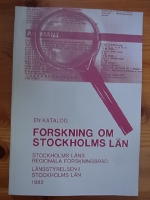 En katalog. Forskning om Stockholms l&auml;n