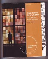 Organizational communication : approaches and processes
