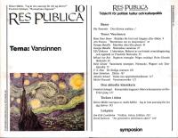 Res Publica nr 10. Tema : Vansinnen