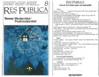 Res publica 8. Tema: Modernitet/postmodernitet