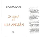Brobyggare : en v&auml;nbok till Nils Andr&eacute;n
