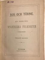 Ros och t&ouml;rne en samling Nygrekiska Folkdikter