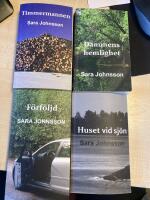 4 ggr Sara Johnsson: F&ouml;rf&ouml;ljd, Huset vid sj&ouml;n, Timmermannen, Dammens hemlighet