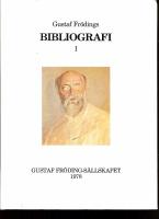 Bibliografi I. Gustaf Fr&ouml;ding