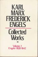 Karl Marx Frederick Engels Collected Works Volym 2 Engels: 1838-1842