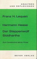 Analysen und Reflexionen Herman Hesse Der Steppenwolf, Sidharta