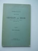Bok-Katalog omfattande geografi och resor (alla l&auml;nder utom Sverige) &aring;ren 1901-1928