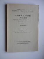 St&auml;tt och St&auml;tta i Norden. En verbalabstrakts betydelseutveckling och ett bid till studiet av h&auml;gnadsterminologinrag