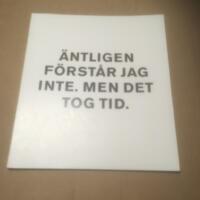 &Auml;ntligen f&ouml;rst&aring;r jag inte. Men det tog tid
