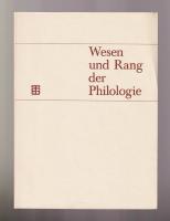 Wesen und Rang der Philologie. Zum Gedenken an Hermann Usener und  Franz B&uuml;cheler. F&uuml;r den 5. Internationalen Kongress der F&eacute;d&eacute;ration Internationale des Associations d'&Eacute;tudes Classiques, Bonn, 1-6 September 1969.