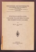 Spektraldarstellung linearer Transformationen des hilbertschen Raumes