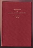 Nonlinear Operators and Nonlinear Equations of Evolution in Banach Spaces (Proceedings of Symposia in Pure Mathematics. Volume XVIII, Part 2)