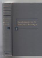 Developments in the Rorschach Technique. Vol. 1: Technique and Theory. Vol. 2: Fields of Application.