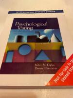 Psychological testing - principles, applications, and issues