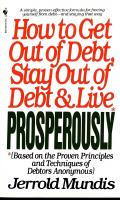 How to get out of debt stay out of debt & Live prosperously