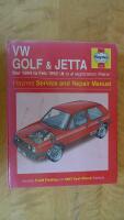Volkswagen VW Golf and Jetta : Mar 1984 to Feb 1992 (A to J registration) 'Mk2' models with petrol engines 1043cc, 1272cc, 1595cc and 1781cc. Service and Repair Manual