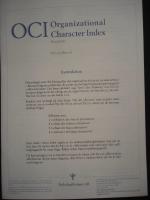 OCI Organizational Character Index Introduktionsh&auml;fte + Fr&aring;geh&auml;fte