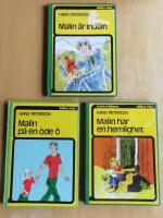 Malin p&aring; en &ouml;de &ouml; + Malin &auml;r indian + Malin har en hemlighet (tre volymer), (R1P9)